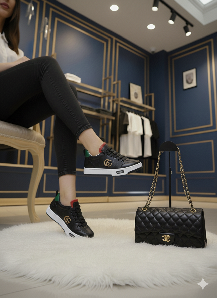 GG - Bag and Shoes (Siyah)